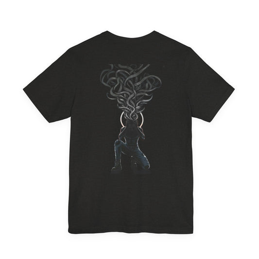 Heavy Heart Steady Steps Tee — Moody Illustration Graphic T‑Shirt