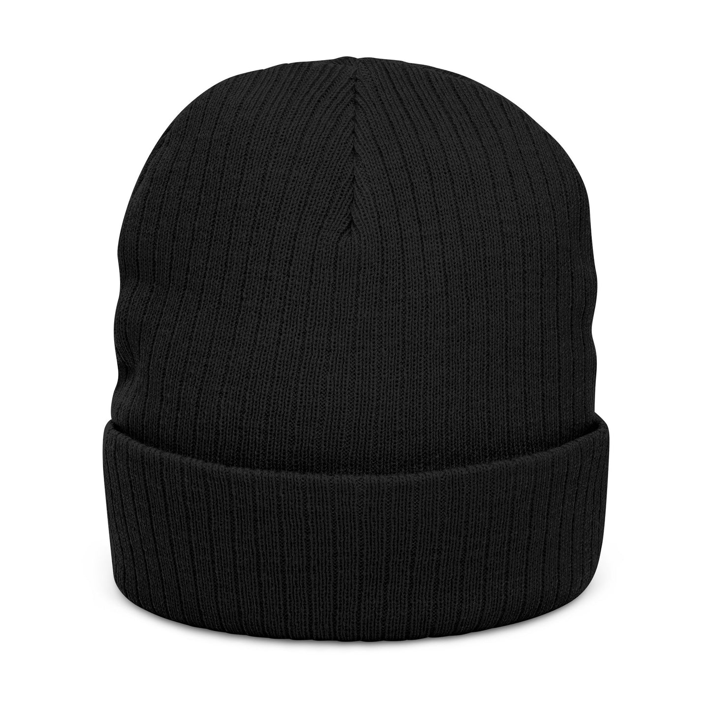 Embroidered 'The Lost Ones' Ribbed Knit Beanie — Black Cozy Winter Hat