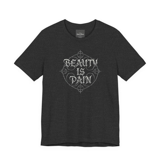 Medusa Portrait Tee — "Beauty Is Pain" Gothic Graphic T‑Shirt