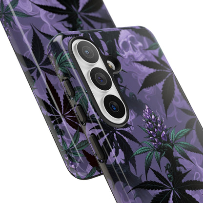 Purple Cannabis Skull Phone Case — Rugged Protective iPhone Cover