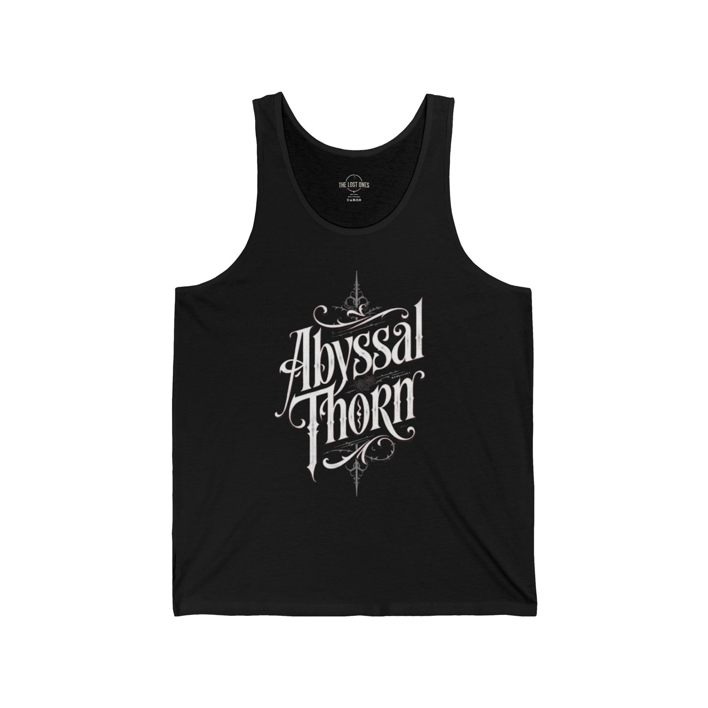 Abyssal Thorn Skull Tank Top — Gothic Skull Graphic Muscle Tank