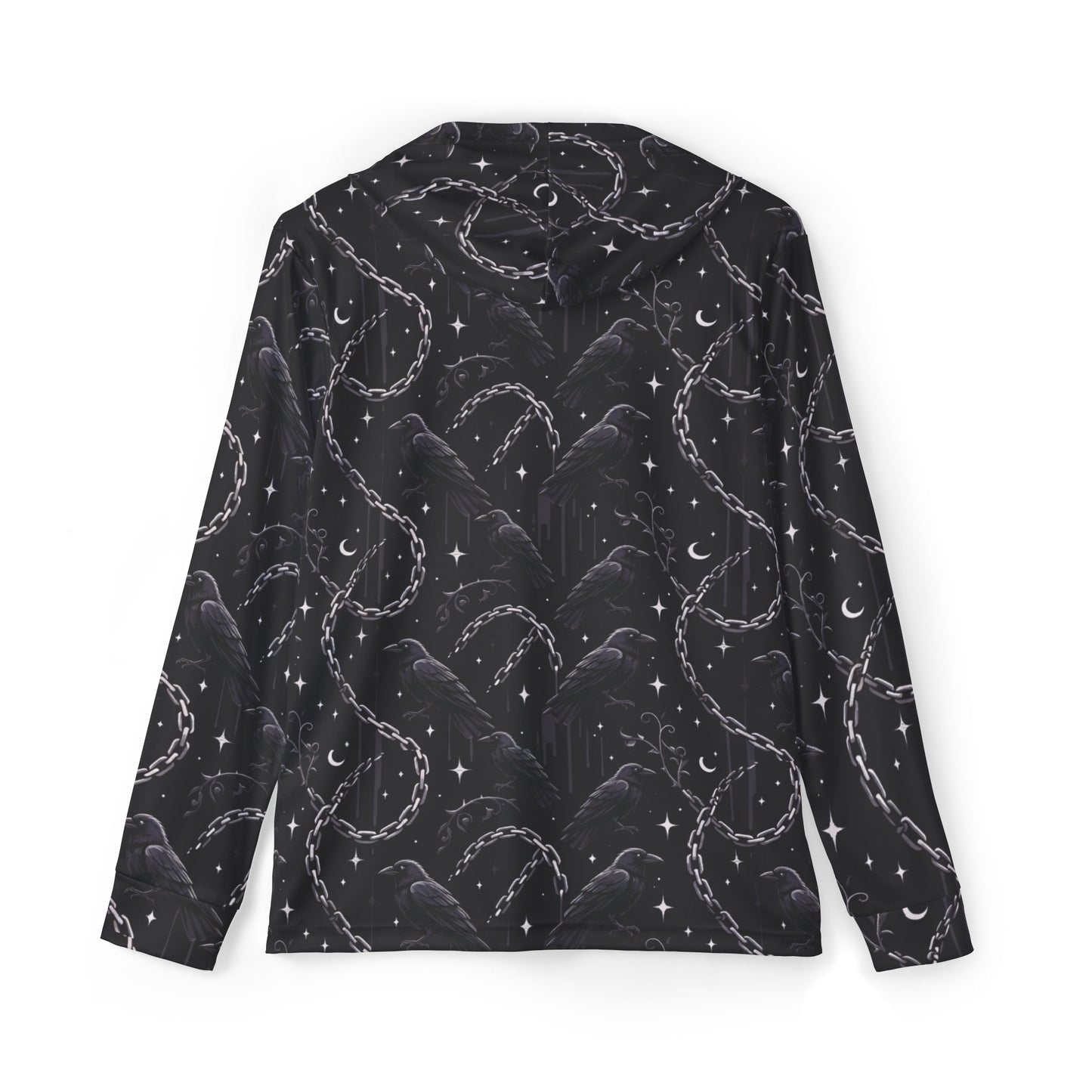 Men's Hooded Warmup — Night Sky Crescent Moon & Stars All-Over Print