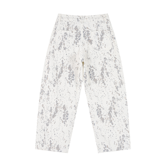 Women's Splatter Barrel Leg Jeans