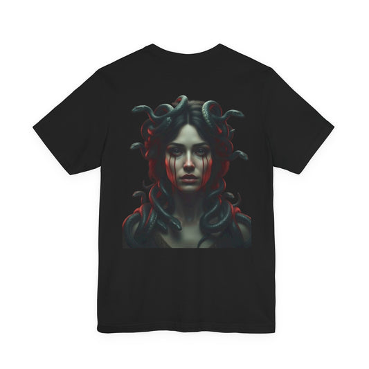 Medusa Portrait Tee — "Beauty Is Pain" Gothic Graphic T‑Shirt