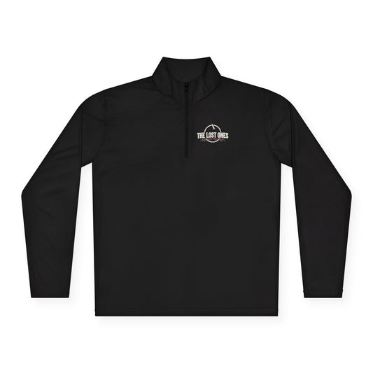 Quarter-Zip Pullover — Purple Lightning Brain Graphic