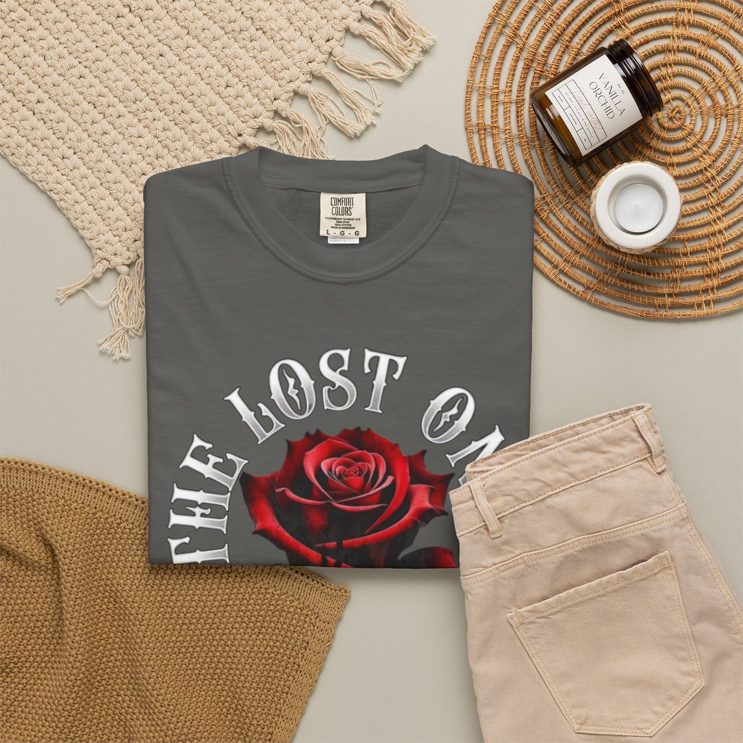 Gothic Rose & Raven T-Shirt — "The Lost Ones"