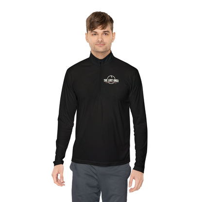 Quarter-Zip Pullover — Purple Lightning Brain Graphic