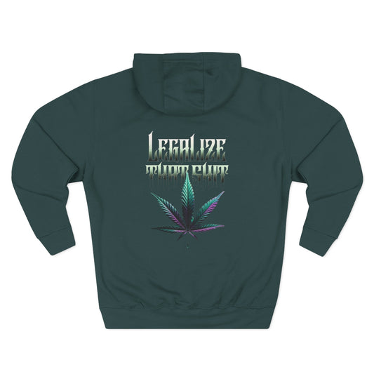Hoodie — 'TheLostOnes' Cannabis Leaf Hooded Sweatshirt (Back: "Legalize" Design)