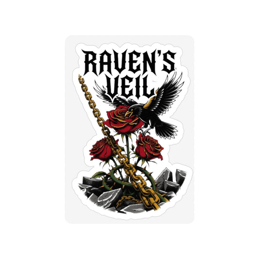 Raven’s Veil Die-Cut Transparent Weatherproof Sticker