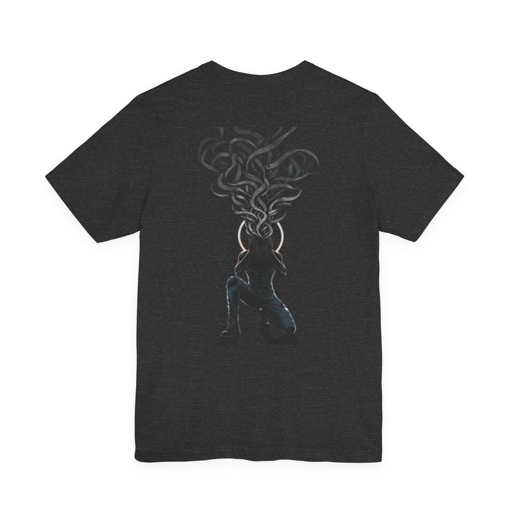 Heavy Heart Steady Steps Tee — Moody Illustration Graphic T‑Shirt