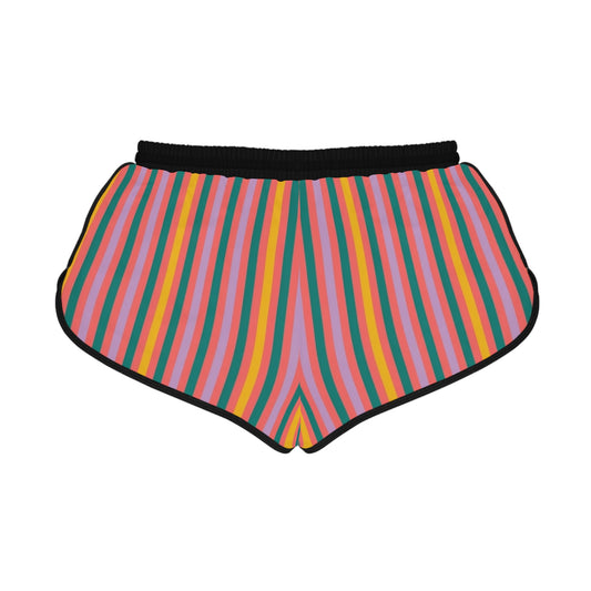 Glued To The Couch Retro Striped Shorts