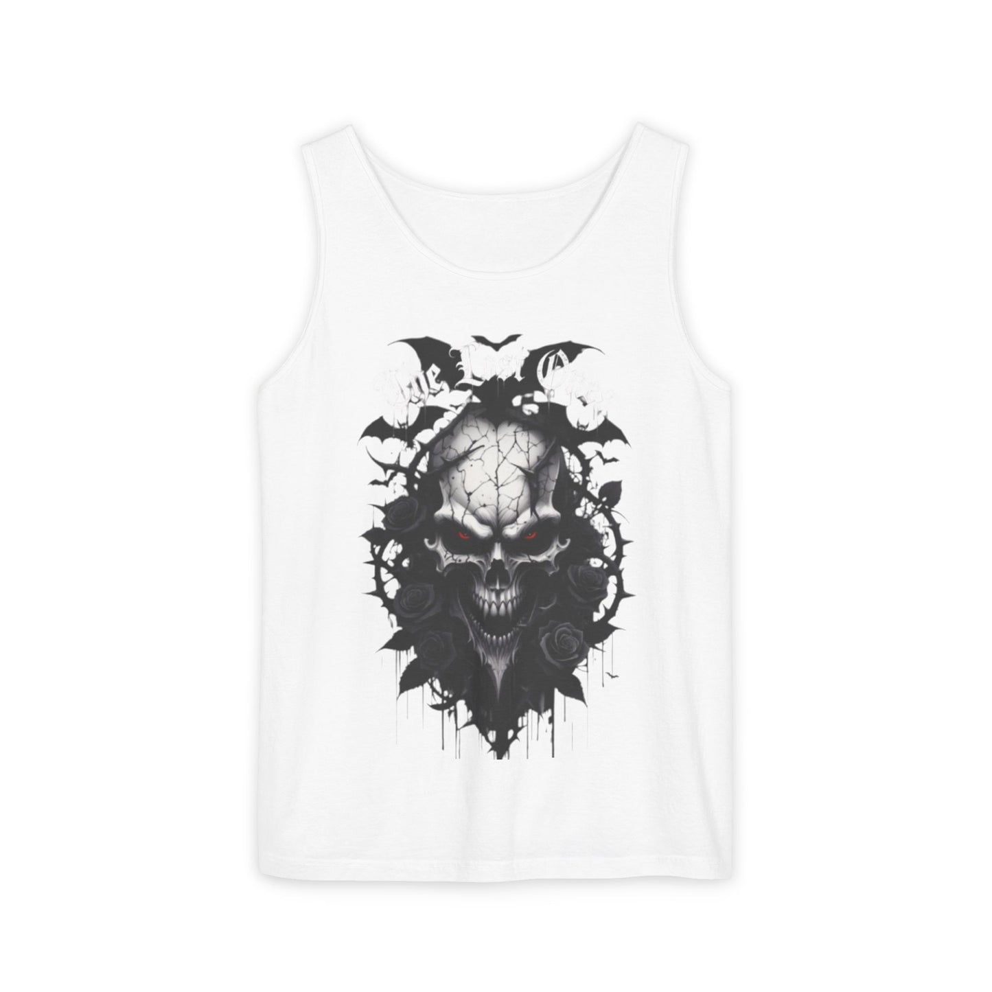 Skull & Bats Tank Top — Gothic Horror Graphic