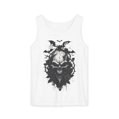Skull & Bats Tank Top — Gothic Horror Graphic