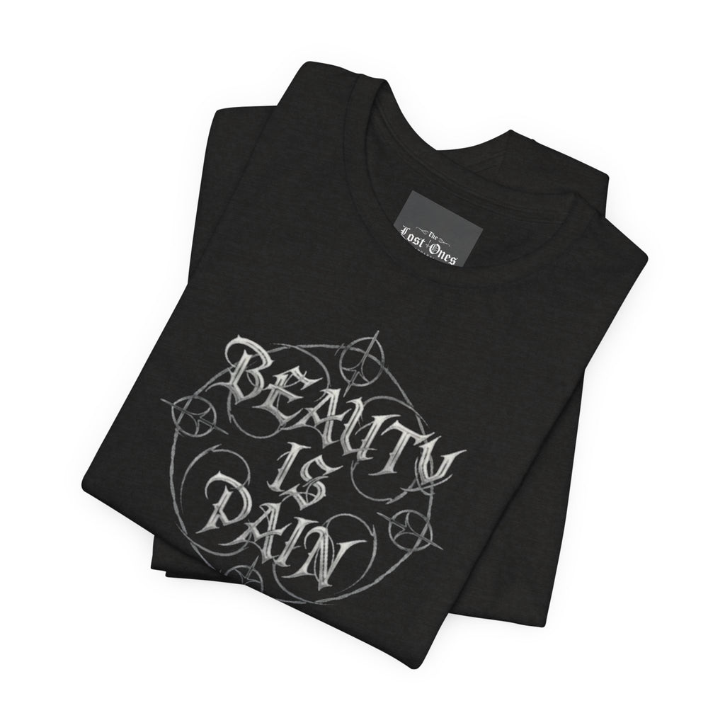 Medusa Portrait Tee — "Beauty Is Pain" Gothic Graphic T‑Shirt