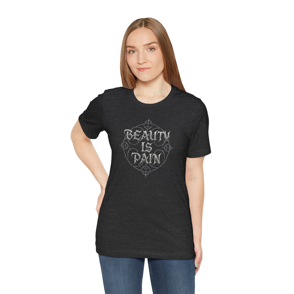Medusa Portrait Tee — "Beauty Is Pain" Gothic Graphic T‑Shirt