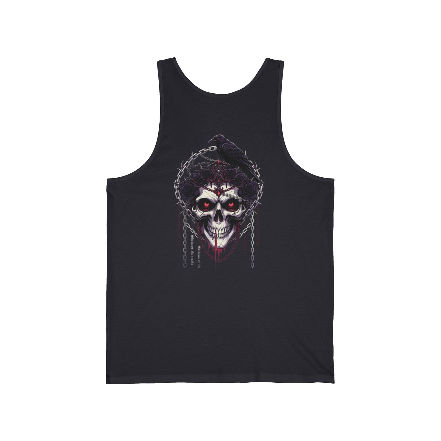 Abyssal Thorn Skull Tank Top — Gothic Skull Graphic Muscle Tank