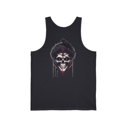 Abyssal Thorn Skull Tank Top — Gothic Skull Graphic Muscle Tank