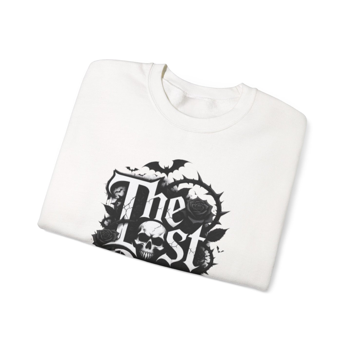Crewneck Sweatshirt — "The Lost Ones" Gothic Skull & Bats Pullover