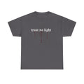 Trust No Light Snake Graphic Tee — Gothic Black T-Shirt with Dripping Text