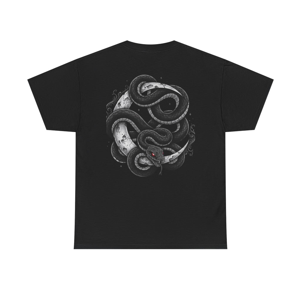 Trust No Light Snake Graphic Tee — Gothic Black T-Shirt with Dripping Text