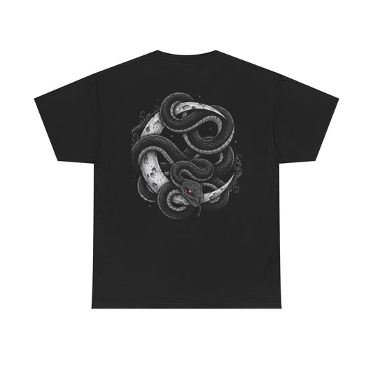 Trust No Light Snake Graphic Tee — Gothic Black T-Shirt with Dripping Text