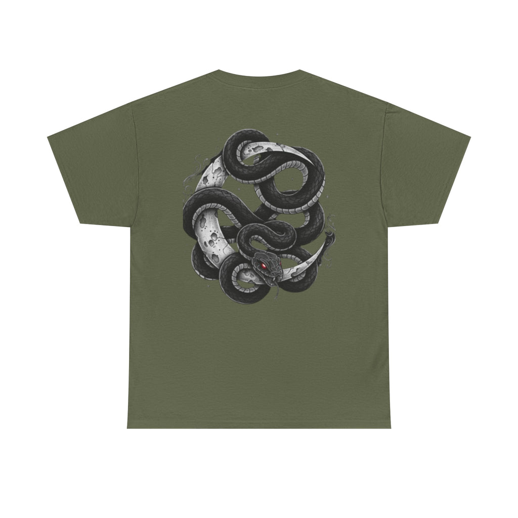 Trust No Light Snake Graphic Tee — Gothic Black T-Shirt with Dripping Text