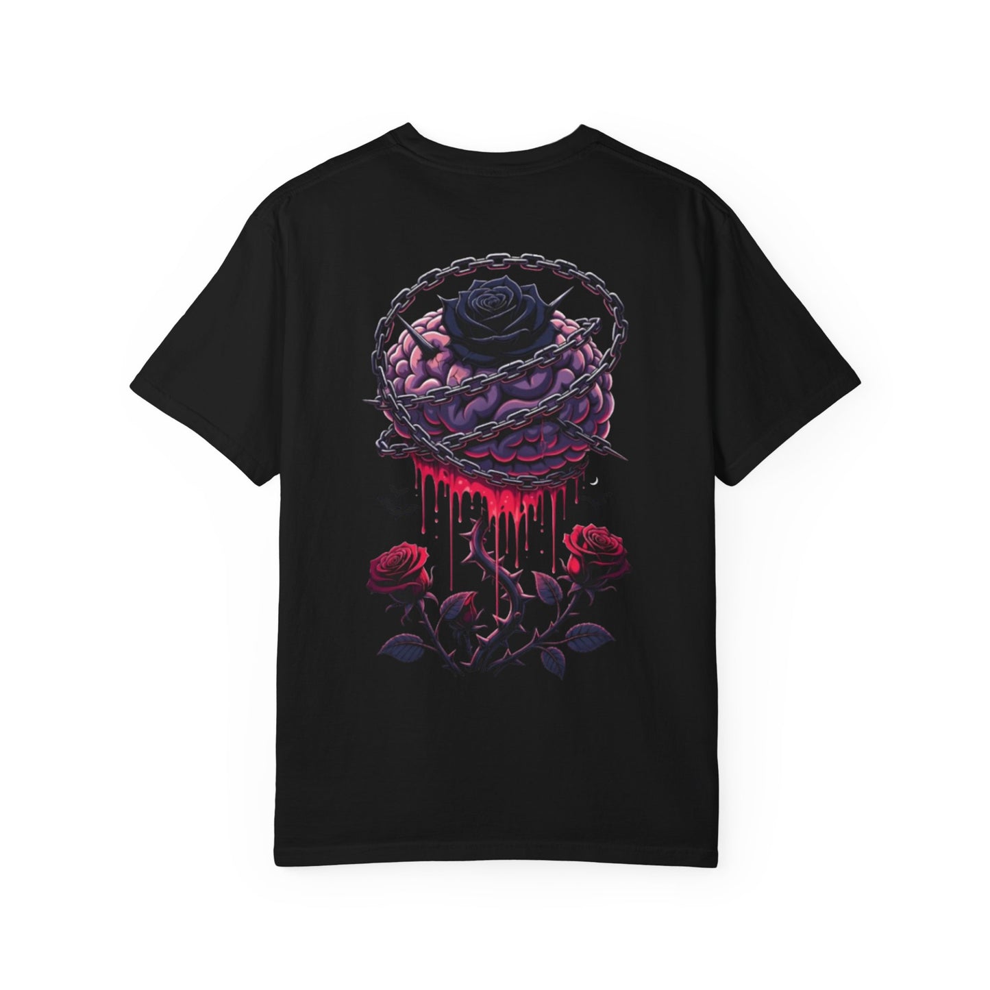 Gothic Rose Tee — "Where The Mind Endures, The Rose Blooms" Graphic T-Shirt
