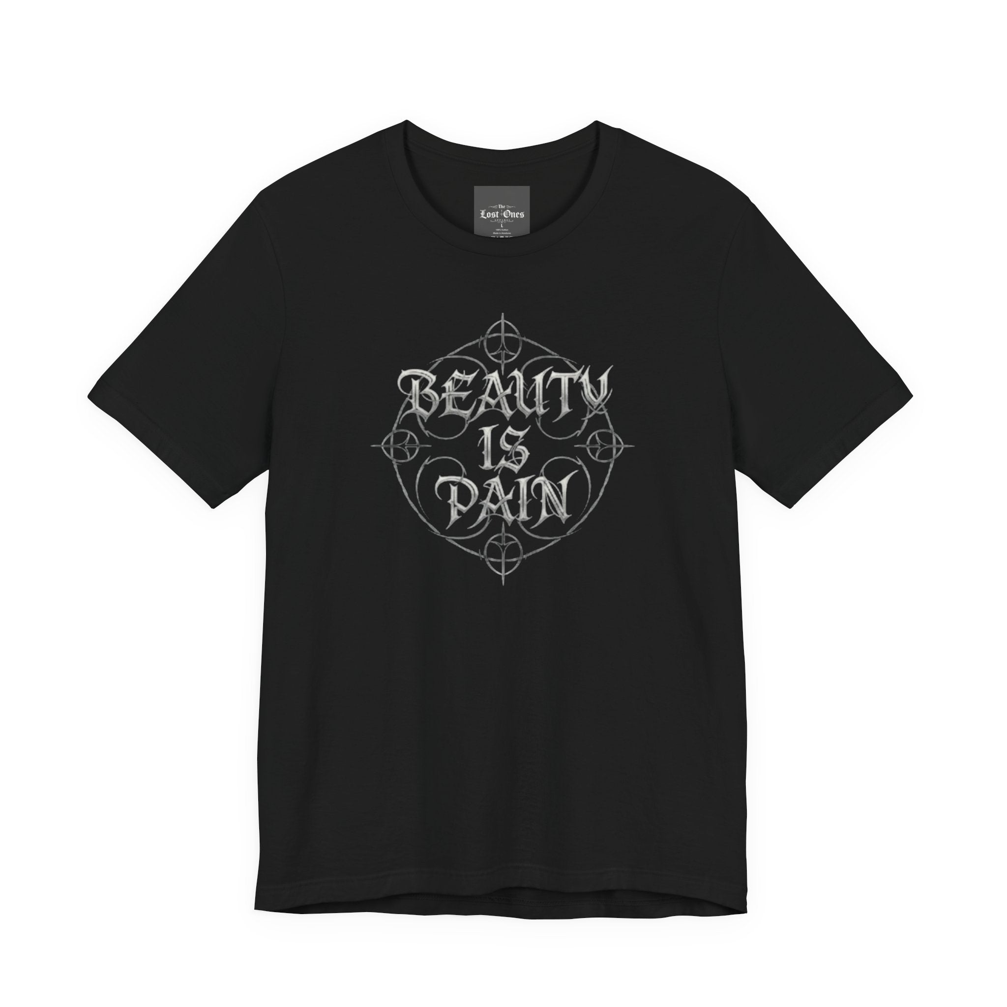Medusa Portrait Tee — "Beauty Is Pain" Gothic Graphic T‑Shirt