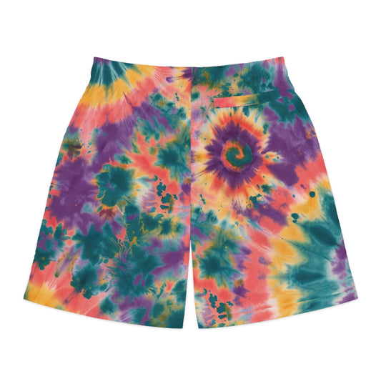 Tie-Dye Spiral Men's Jogger Shorts
