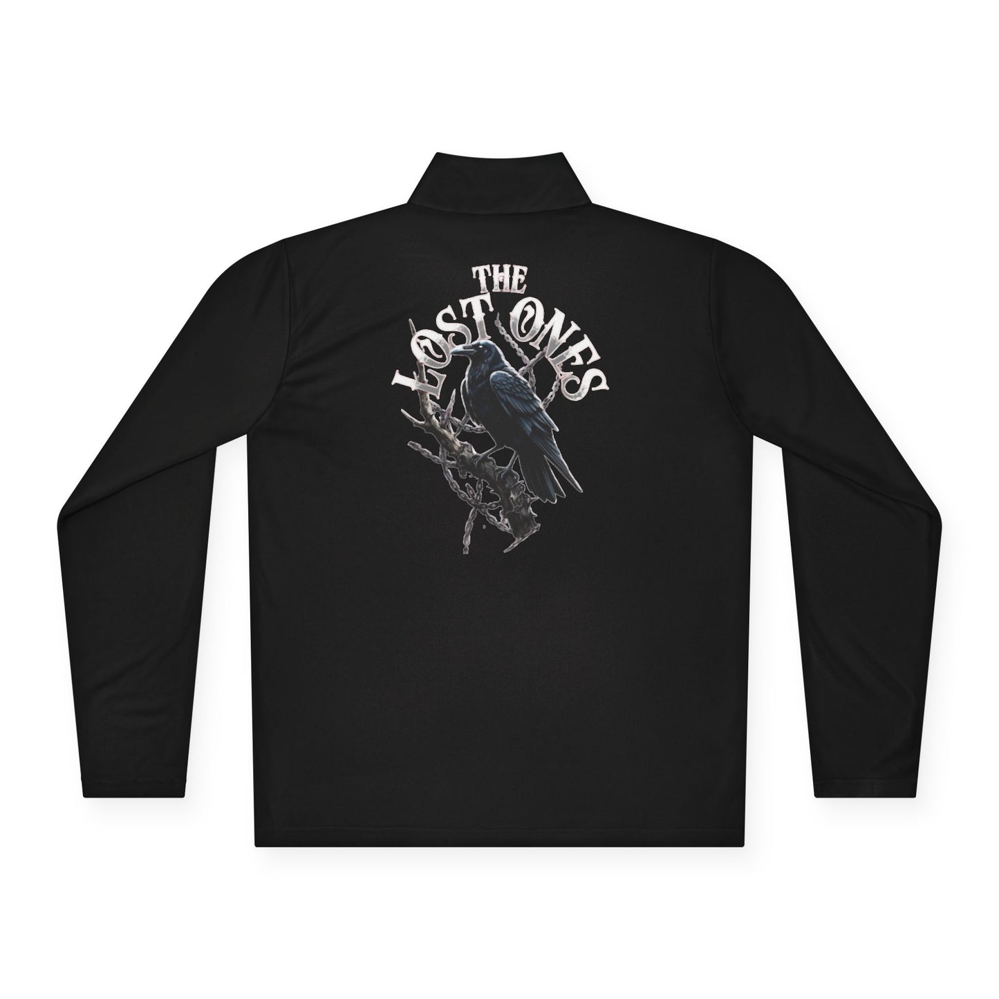 Quarter-Zip Pullover — Gothic Rose & Raven Embroidered Pullover