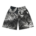 Angel vs Demon Basketball Shorts — Gothic All-Over-Print Athletic Shorts