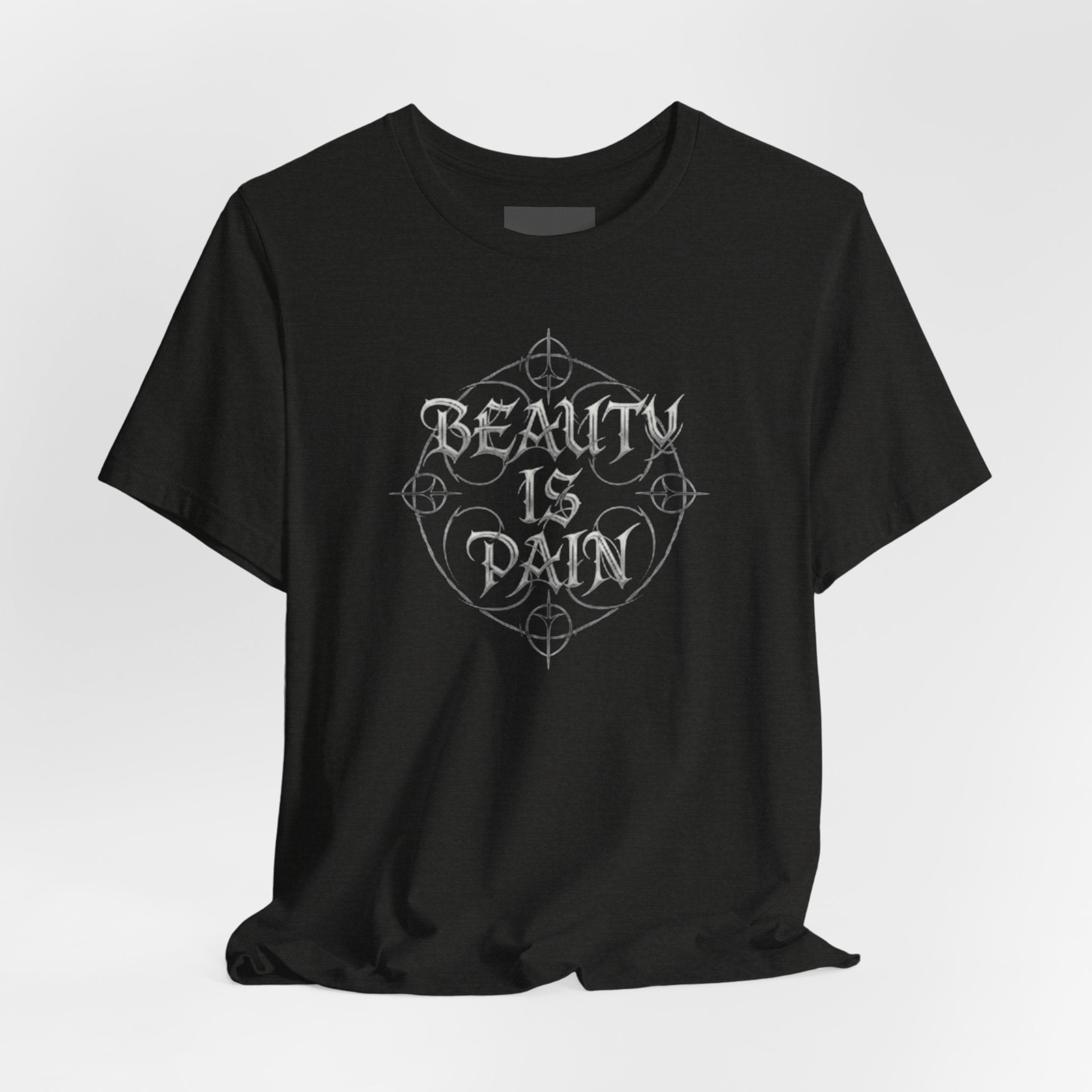 Medusa Portrait Tee — "Beauty Is Pain" Gothic Graphic T‑Shirt