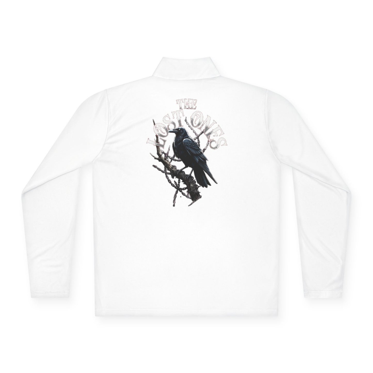 Quarter-Zip Pullover — Gothic Rose & Raven Embroidered Pullover