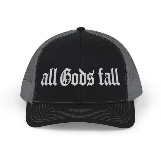 Trucker Cap — "all Gods fall" Gothic Snapback
