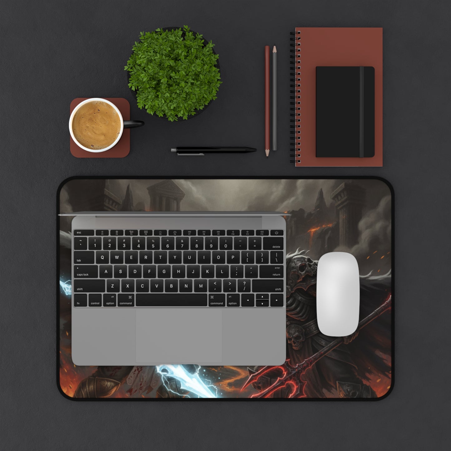 Epic Battle Gaming Desk Mat — Zeus vs Hades Mouse Pad