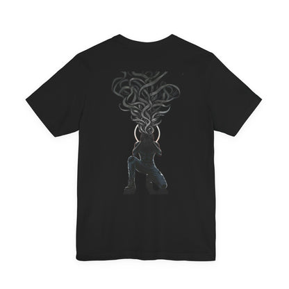 Heavy Heart Steady Steps Tee — Moody Illustration Graphic T‑Shirt