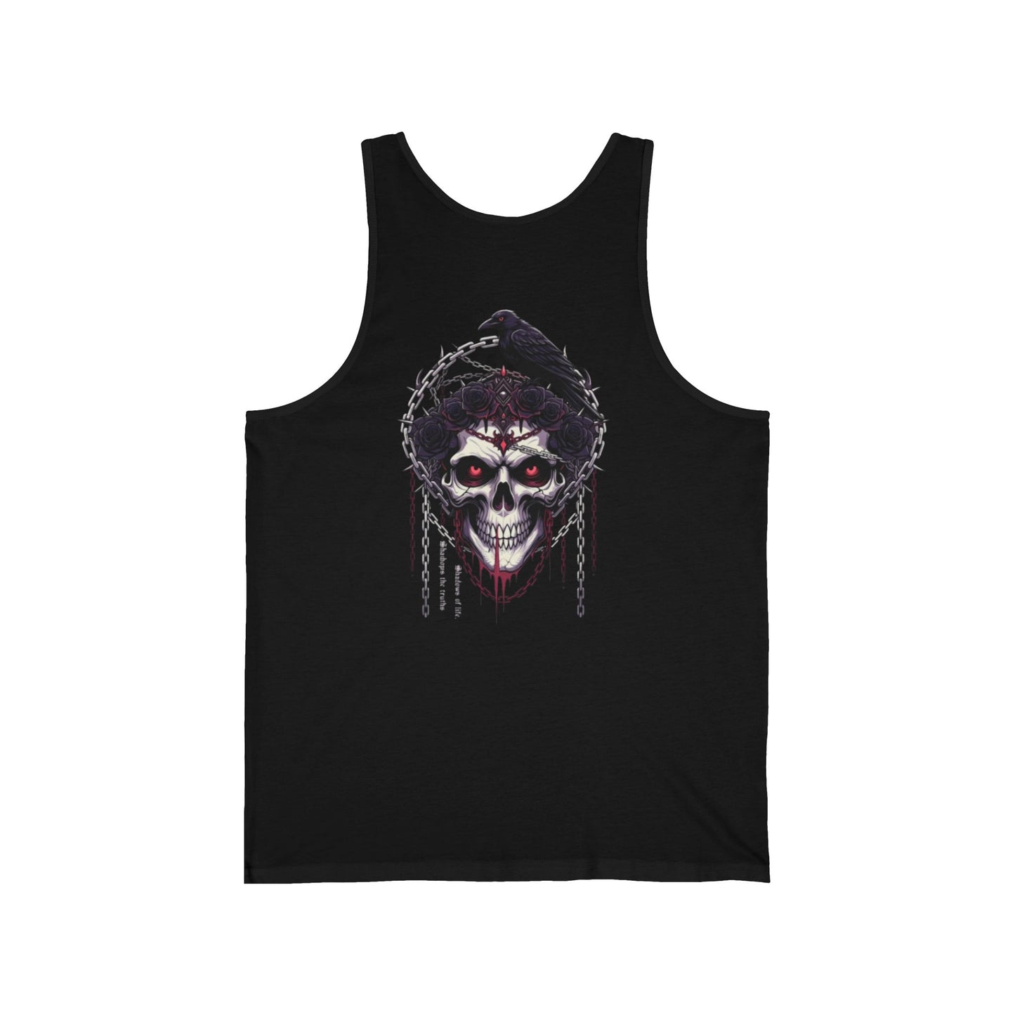 Abyssal Thorn Skull Tank Top — Gothic Skull Graphic Muscle Tank