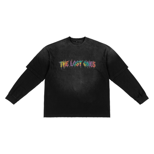 Bong Sunfade Hand-Frayed Faux Two-Piece T-Shirt