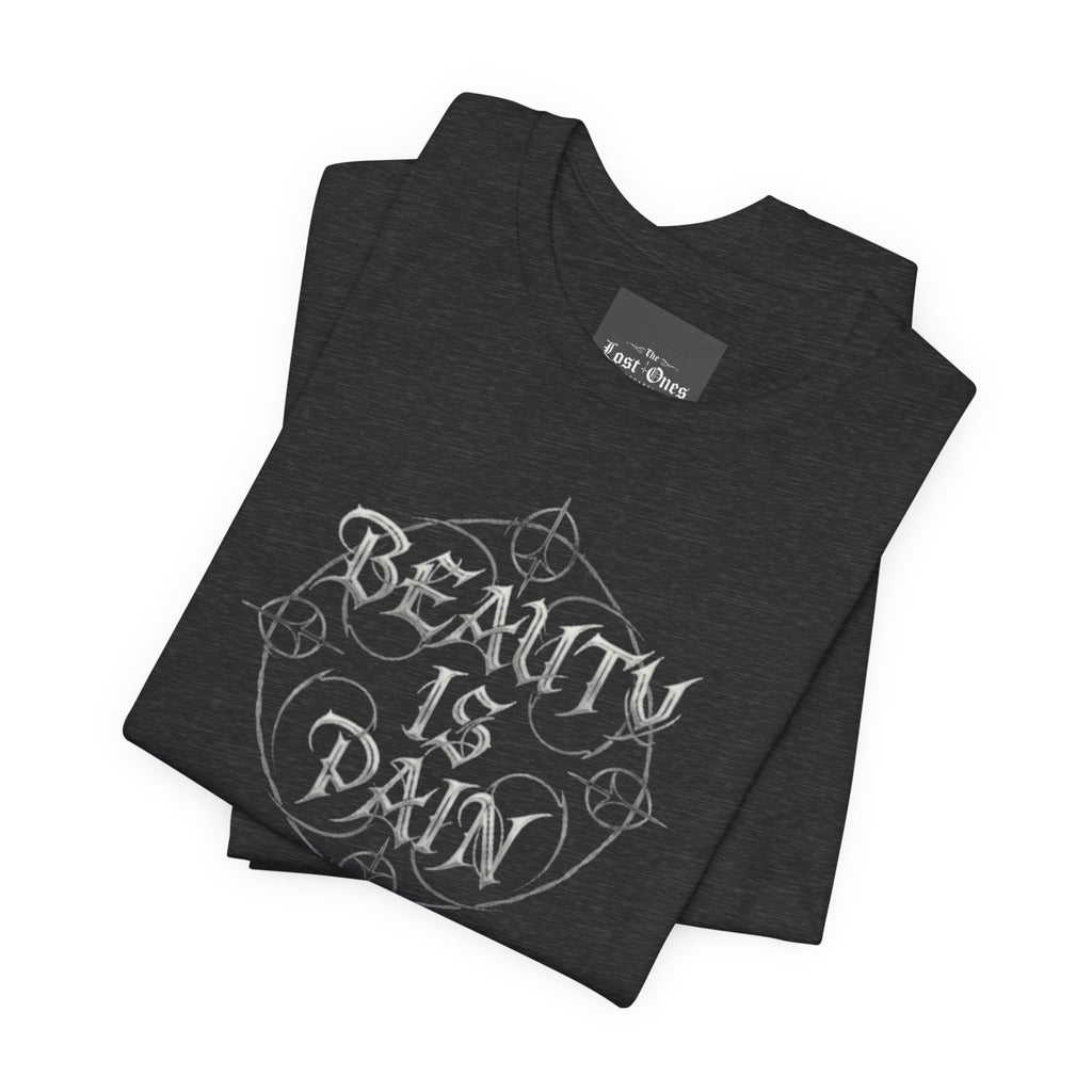 Medusa Portrait Tee — "Beauty Is Pain" Gothic Graphic T‑Shirt