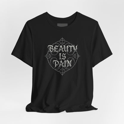 Medusa Portrait Tee — "Beauty Is Pain" Gothic Graphic T‑Shirt