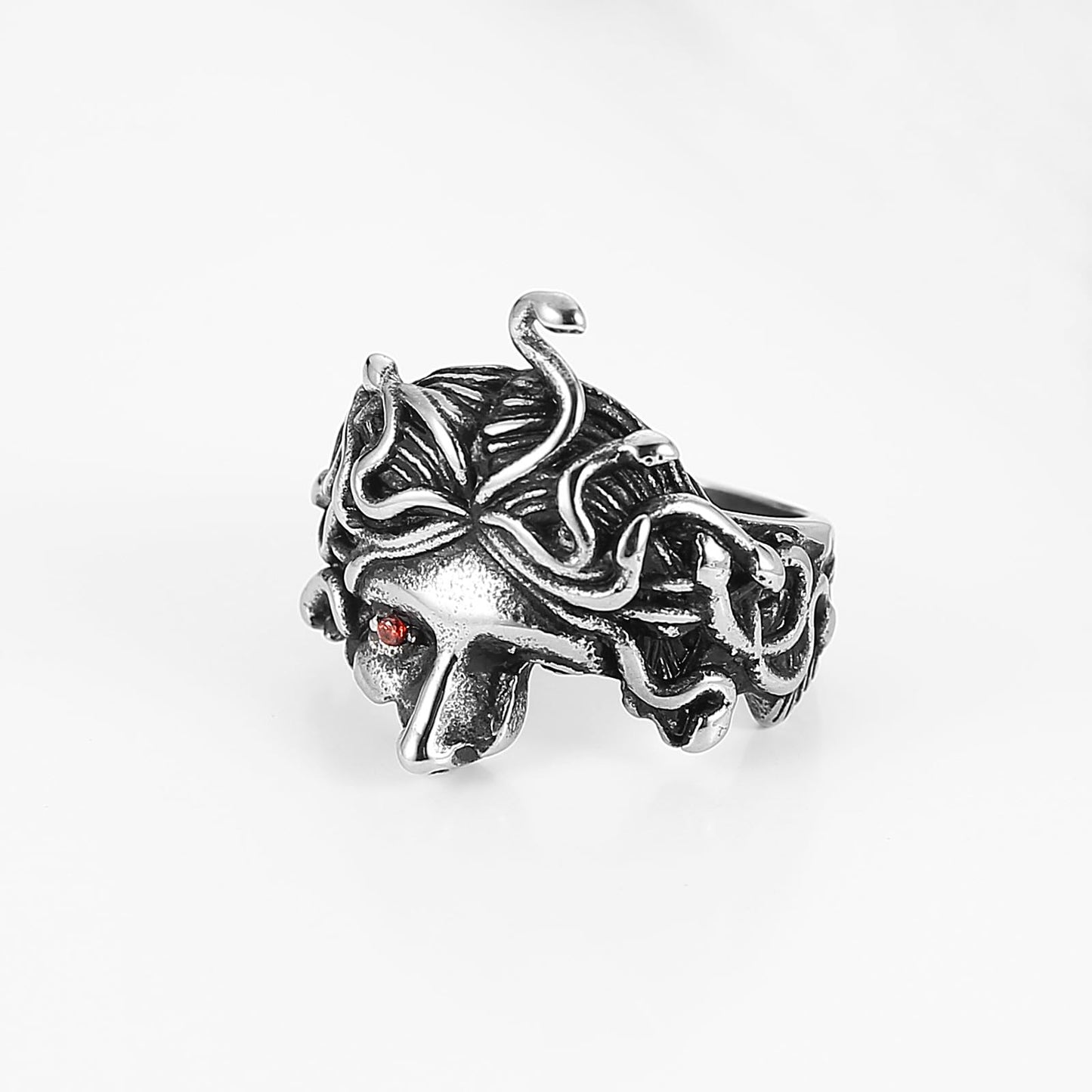 Medusa Ring for Men - Stainless Steel Greek Mythology Medusa Snake Ring
