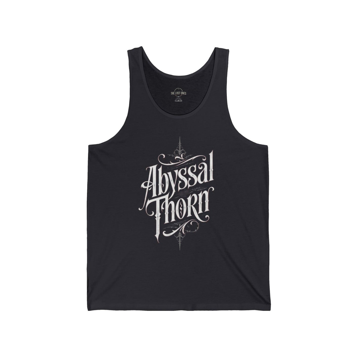 Abyssal Thorn Skull Tank Top — Gothic Skull Graphic Muscle Tank