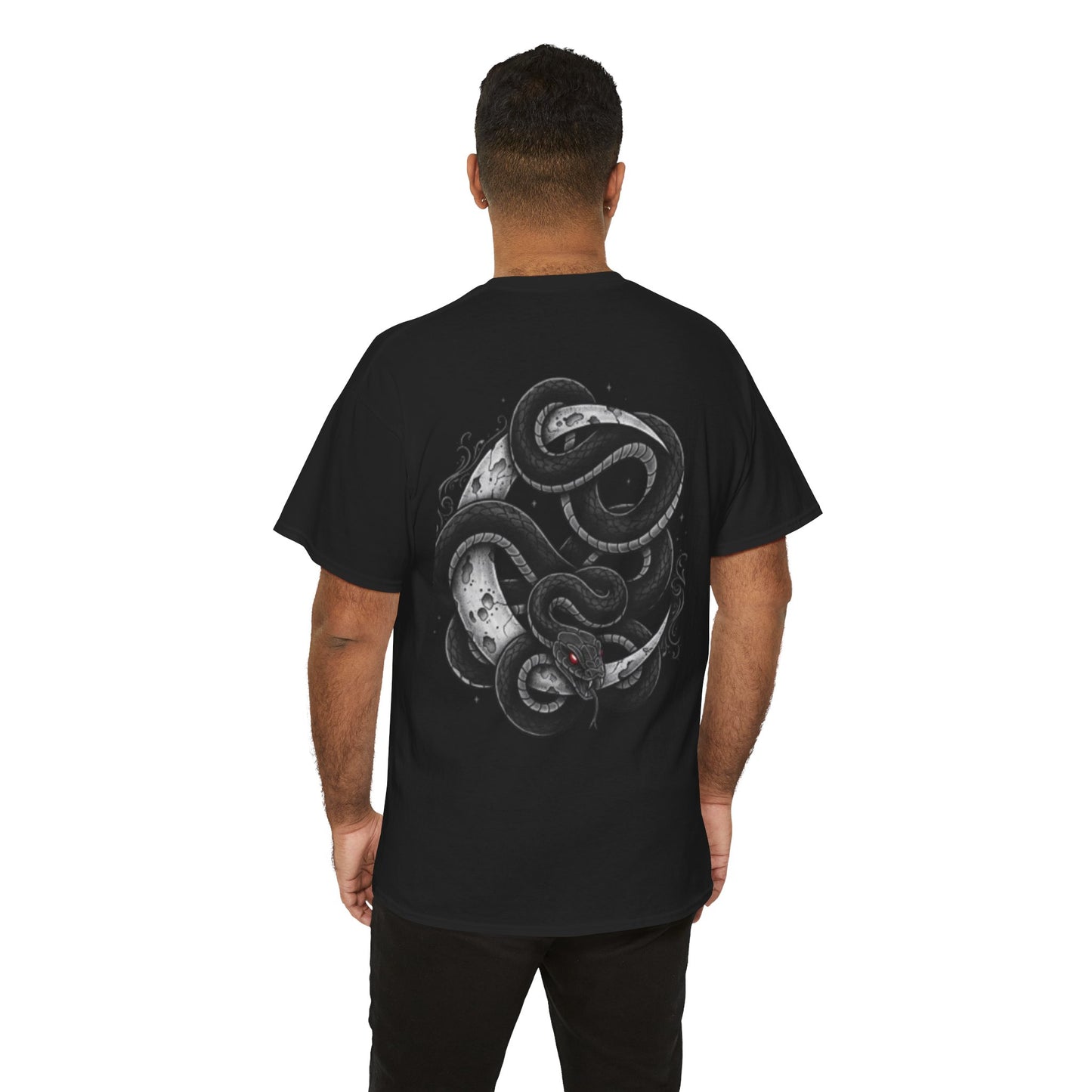 Trust No Light Snake Graphic Tee — Gothic Black T-Shirt with Dripping Text