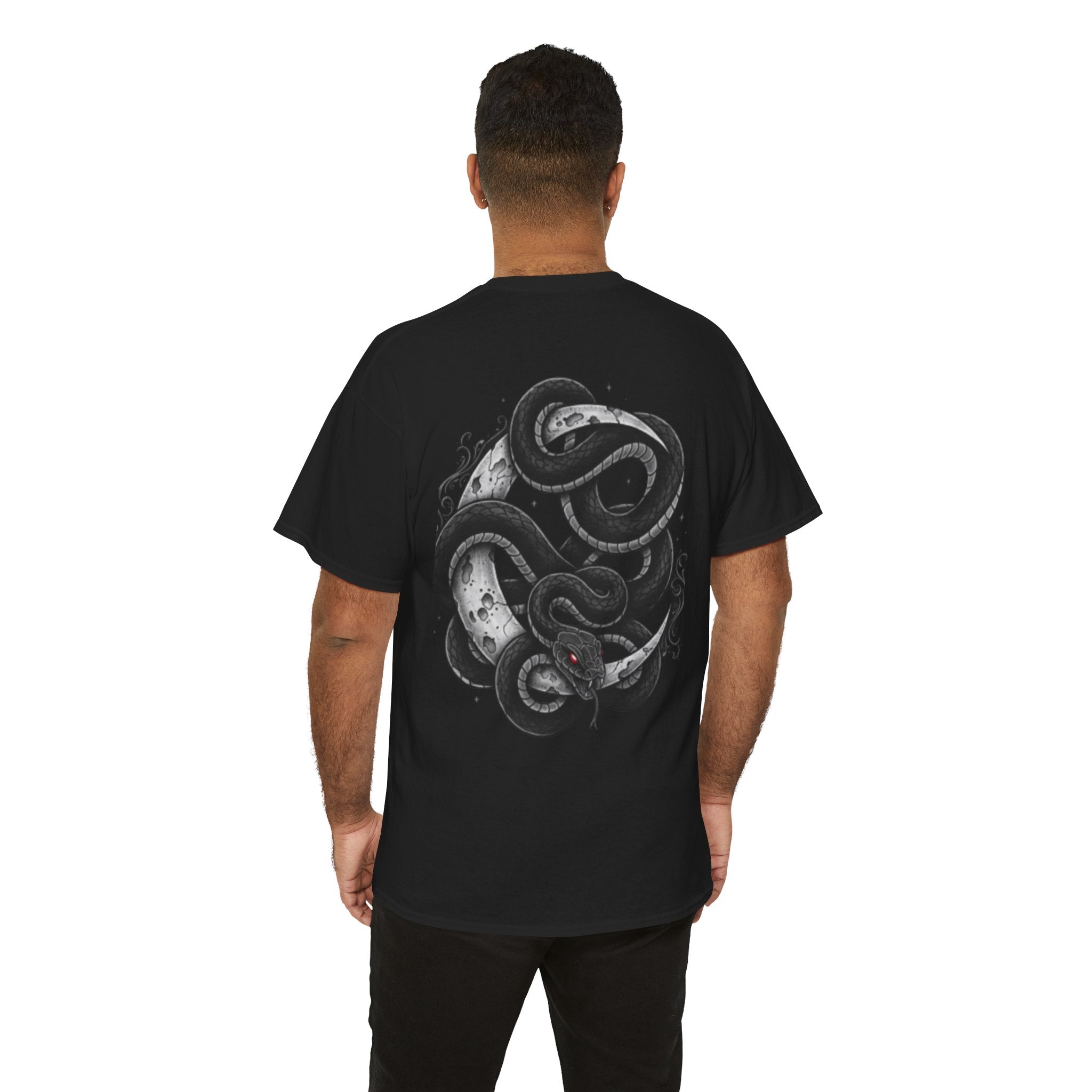 Trust No Light Snake Graphic Tee — Gothic Black T-Shirt with Dripping Text