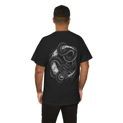 Trust No Light Snake Graphic Tee — Gothic Black T-Shirt with Dripping Text