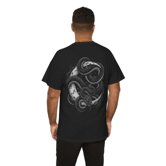 Trust No Light Snake Graphic Tee — Gothic Black T-Shirt with Dripping Text