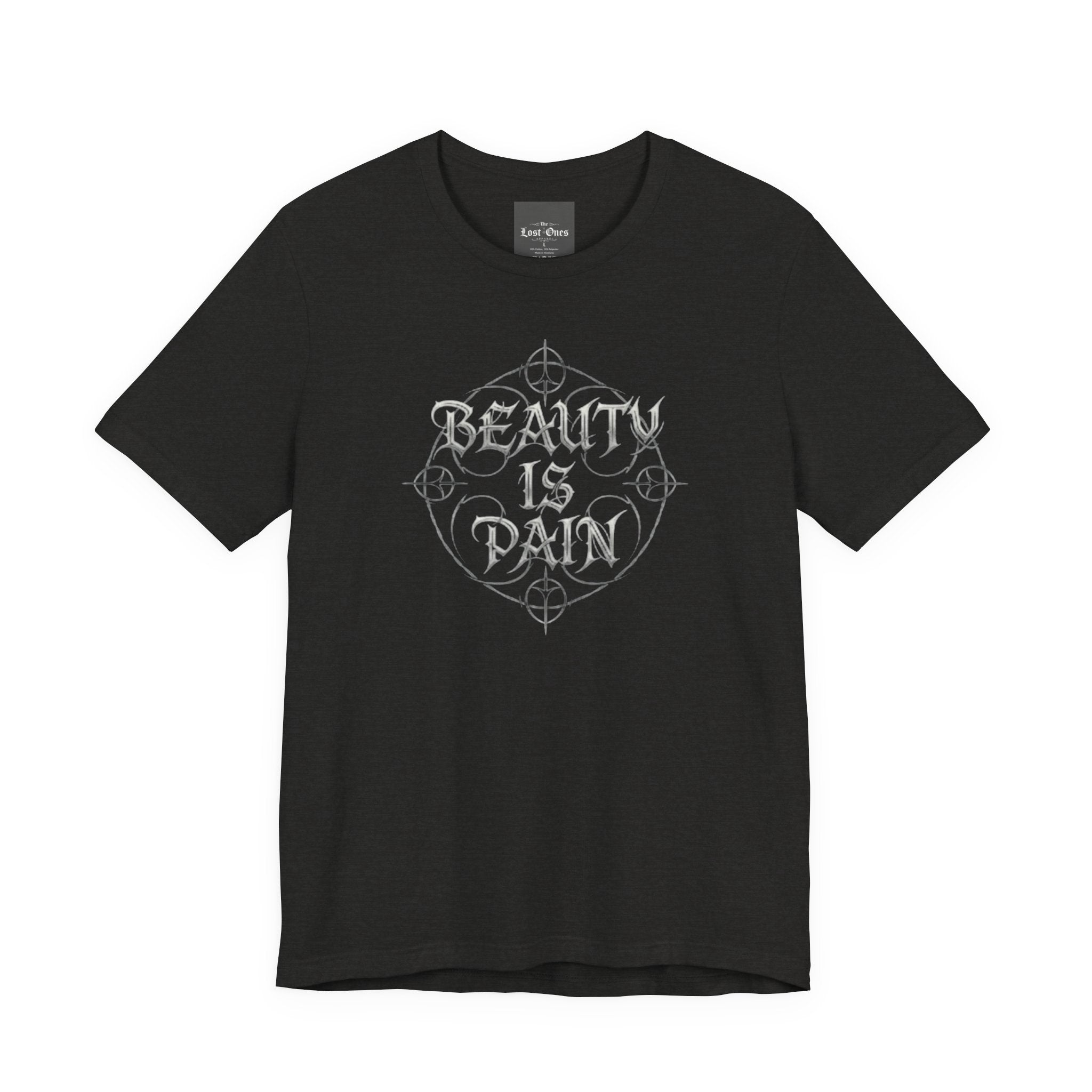 Medusa Portrait Tee — "Beauty Is Pain" Gothic Graphic T‑Shirt