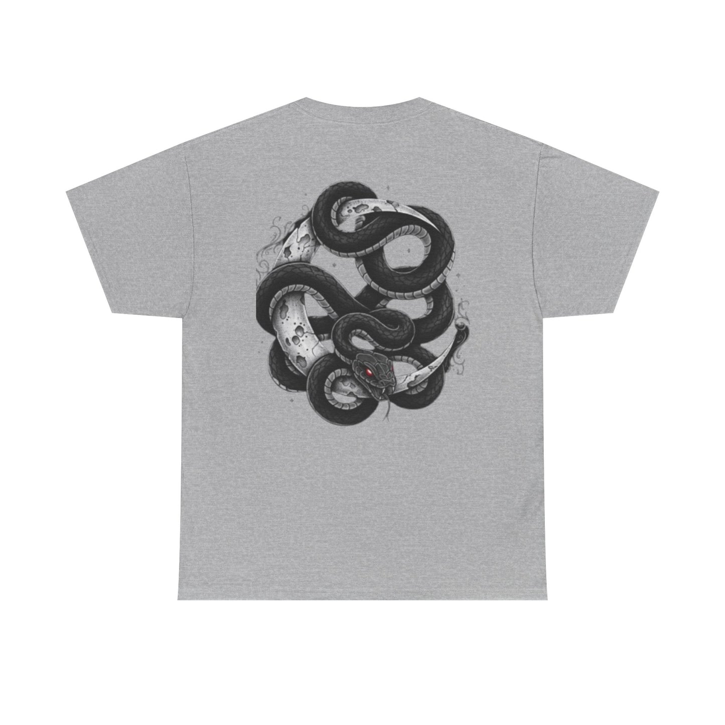 Trust No Light Snake Graphic Tee — Gothic Black T-Shirt with Dripping Text