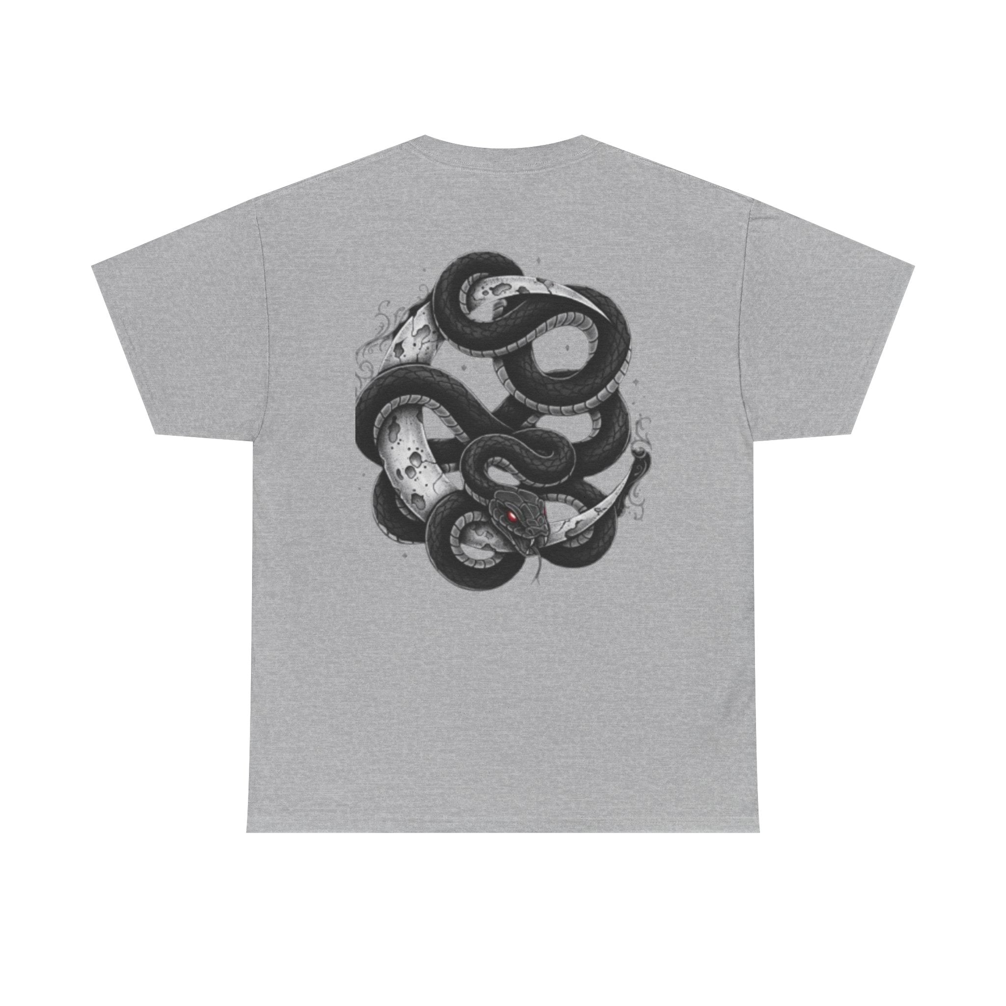 Trust No Light Snake Graphic Tee — Gothic Black T-Shirt with Dripping Text