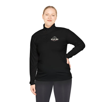Quarter-Zip Pullover — Purple Lightning Brain Graphic